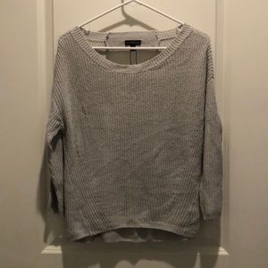 Gray Open Back Sweater
